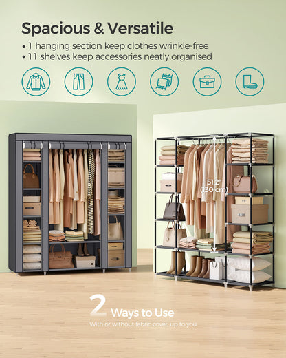 12 Shelves Canvas Wardrobe - image 13