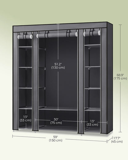 12 Shelves Canvas Wardrobe - image 15