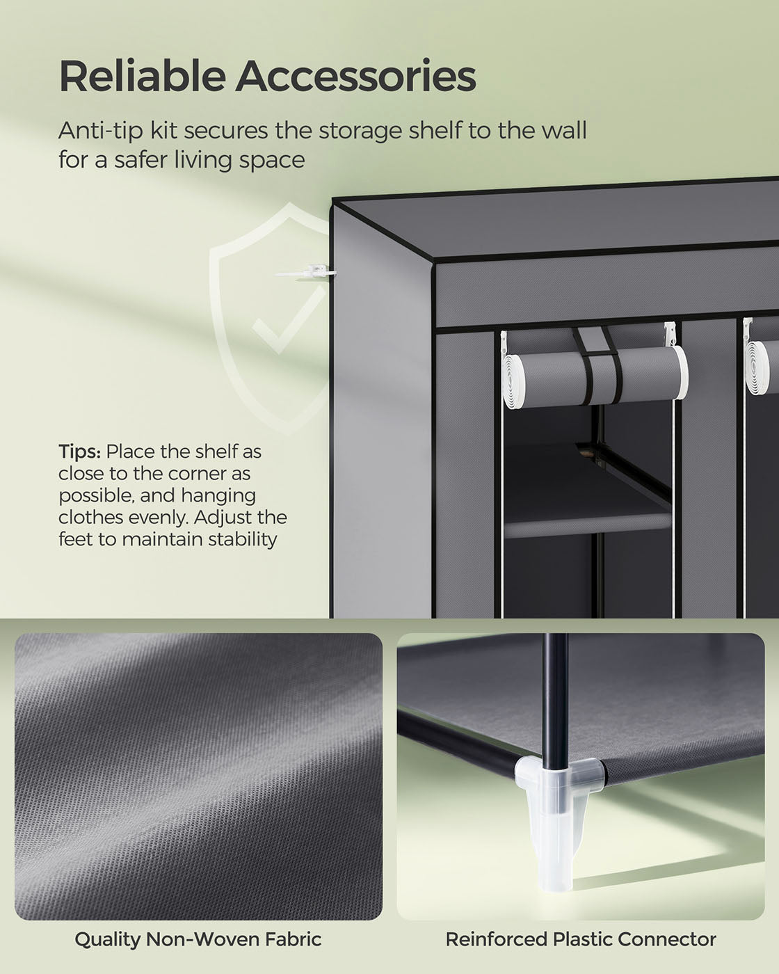 12 Shelves Canvas Wardrobe - image 17