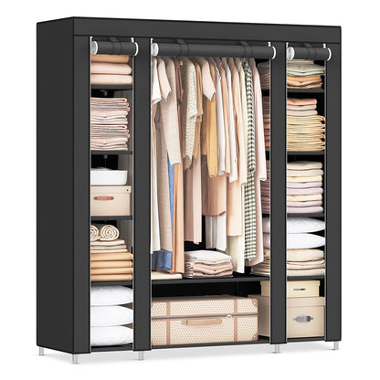12 Shelves Canvas Wardrobe - image 1