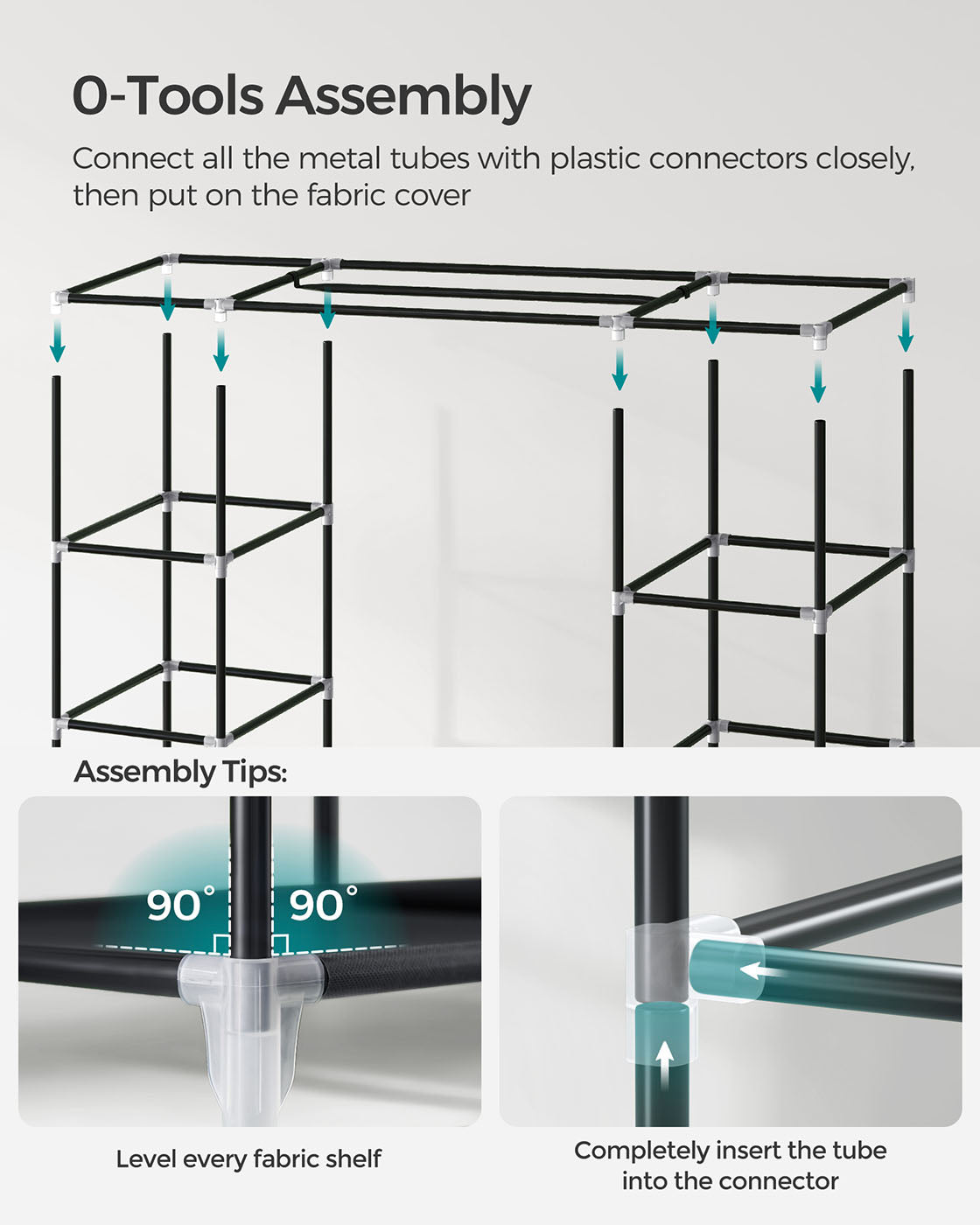 12 Shelves Canvas Wardrobe - image 6