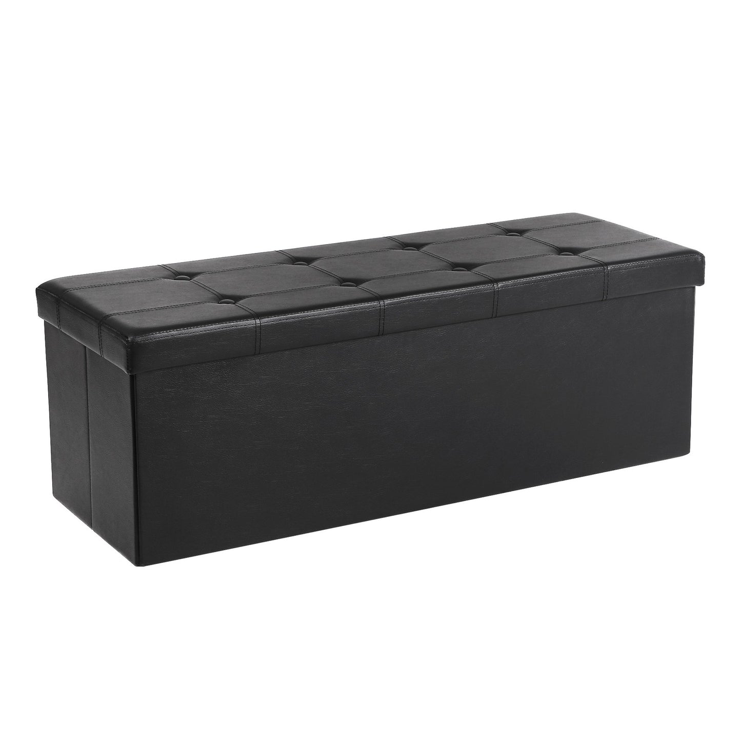 110 cm Ottoman Storage Box Dark Grey - image 49