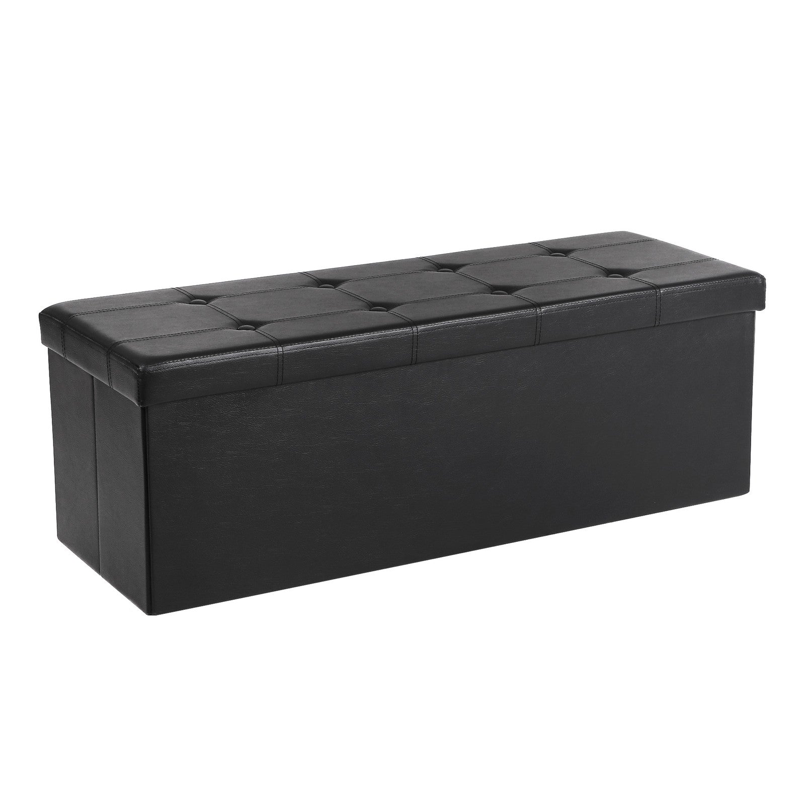 110 cm Ottoman Storage Box Dark Grey - image 49