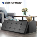 110 cm Ottoman Storage Box Dark Grey - image 50