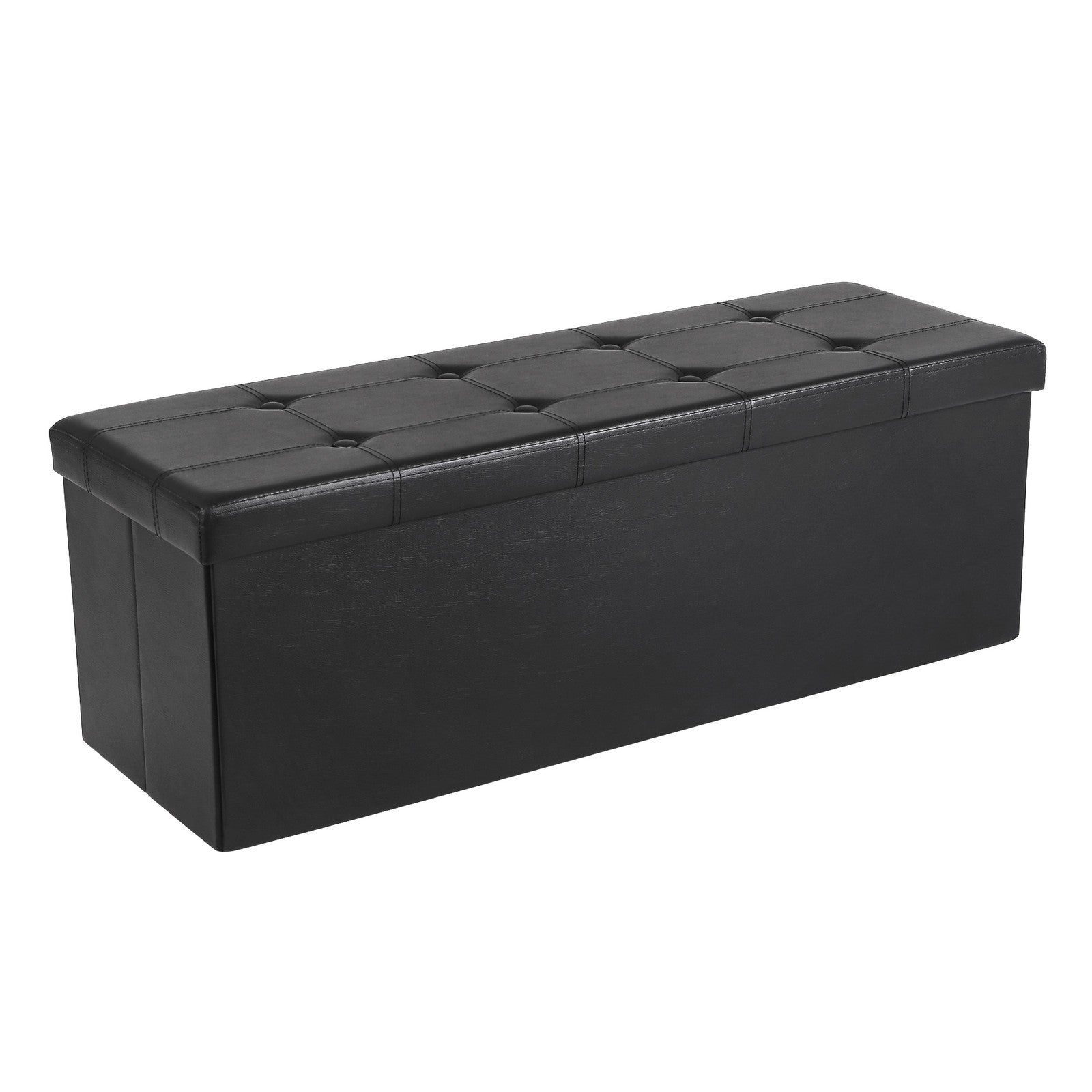 110 cm Ottoman Storage Box Dark Grey - image 51