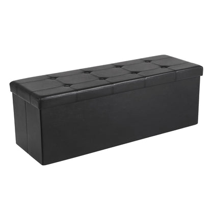 110 cm Ottoman Storage Box Dark Grey - image 51