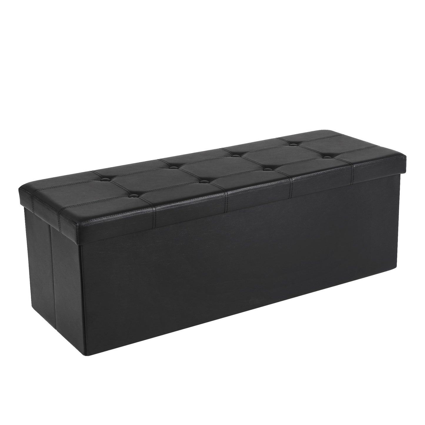 110 cm Ottoman Storage Box Dark Grey - image 56