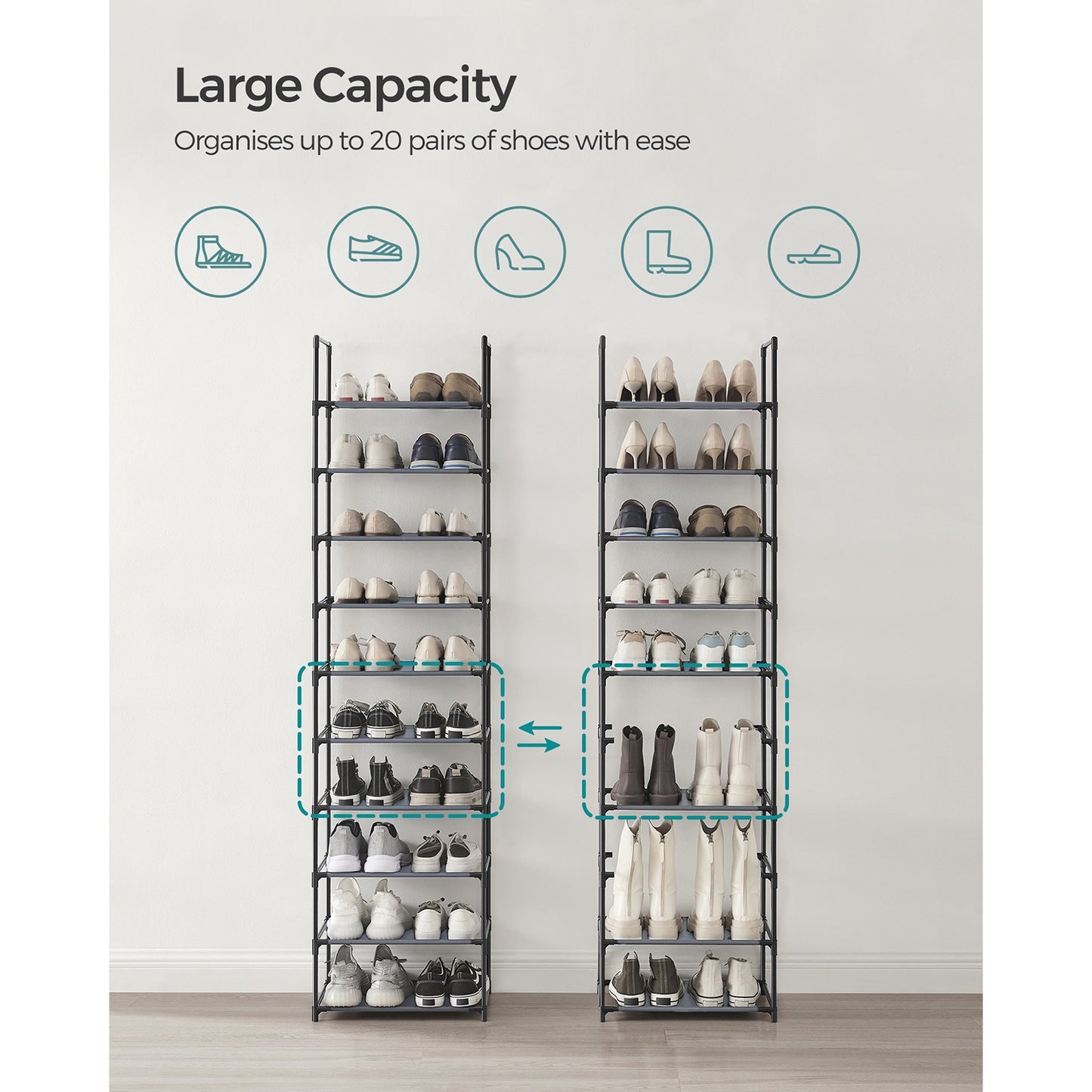 10-Tier Shoe Rack - image 10