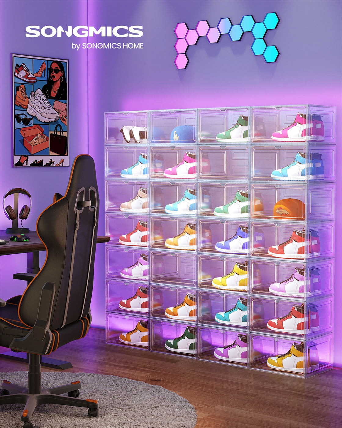 Stackable shoe boxes with doors - image 2