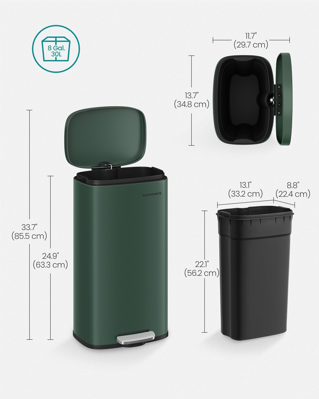 Kitchen Pedal Trash Bin - image 31