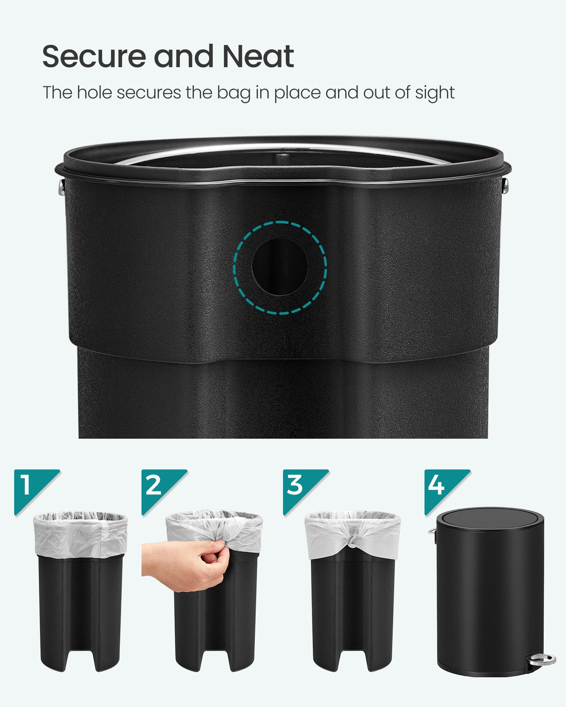 3L Step Bathroom Trash Can - image 15