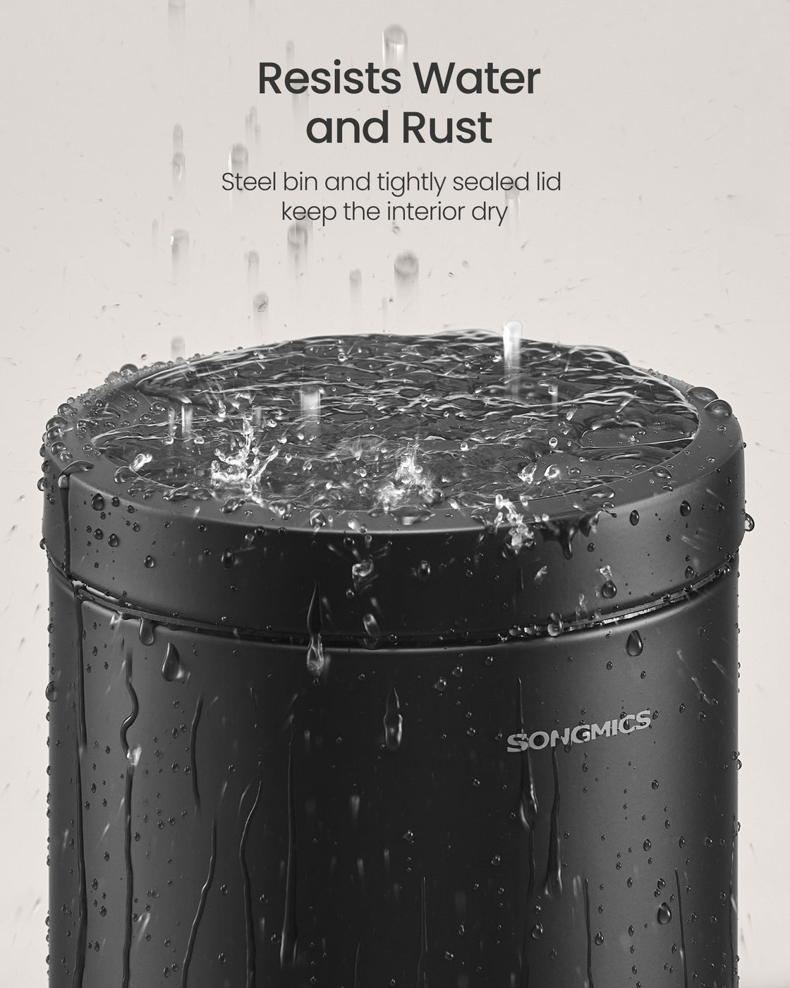 Bathroom Pedal Bin 0.8 Gallon (3 L) Steel Toilet Bin Ink Black - image 3