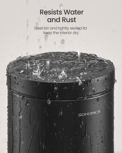 Bathroom Pedal Bin 0.8 Gallon (3 L) Steel Toilet Bin Ink Black - image 3