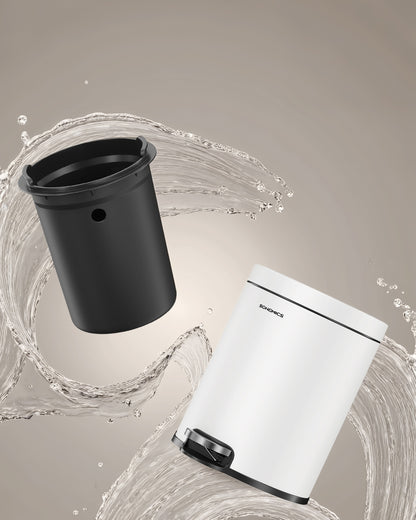 Bathroom Pedal Bin 0.8 Gallon (3 L) Steel Toilet Bin Ink Black - image 20