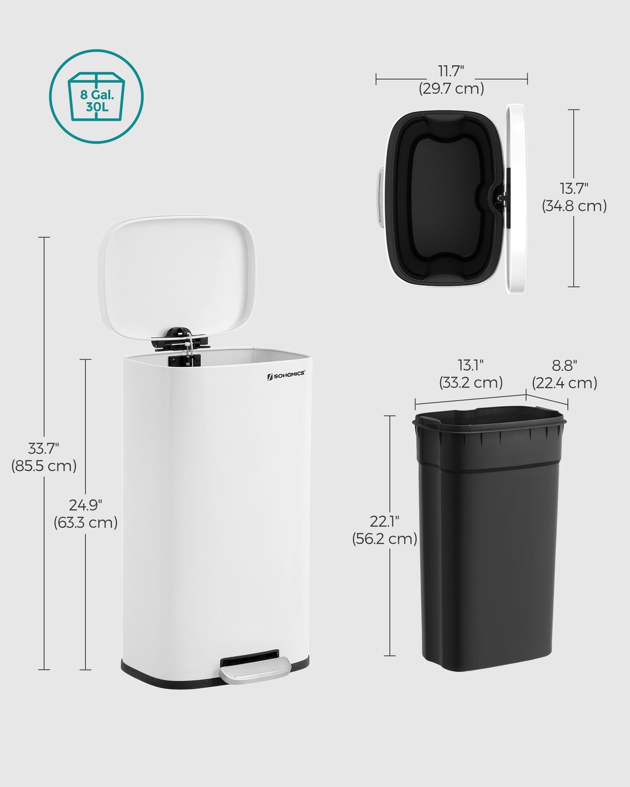 Kitchen Pedal Trash Bin - image 15