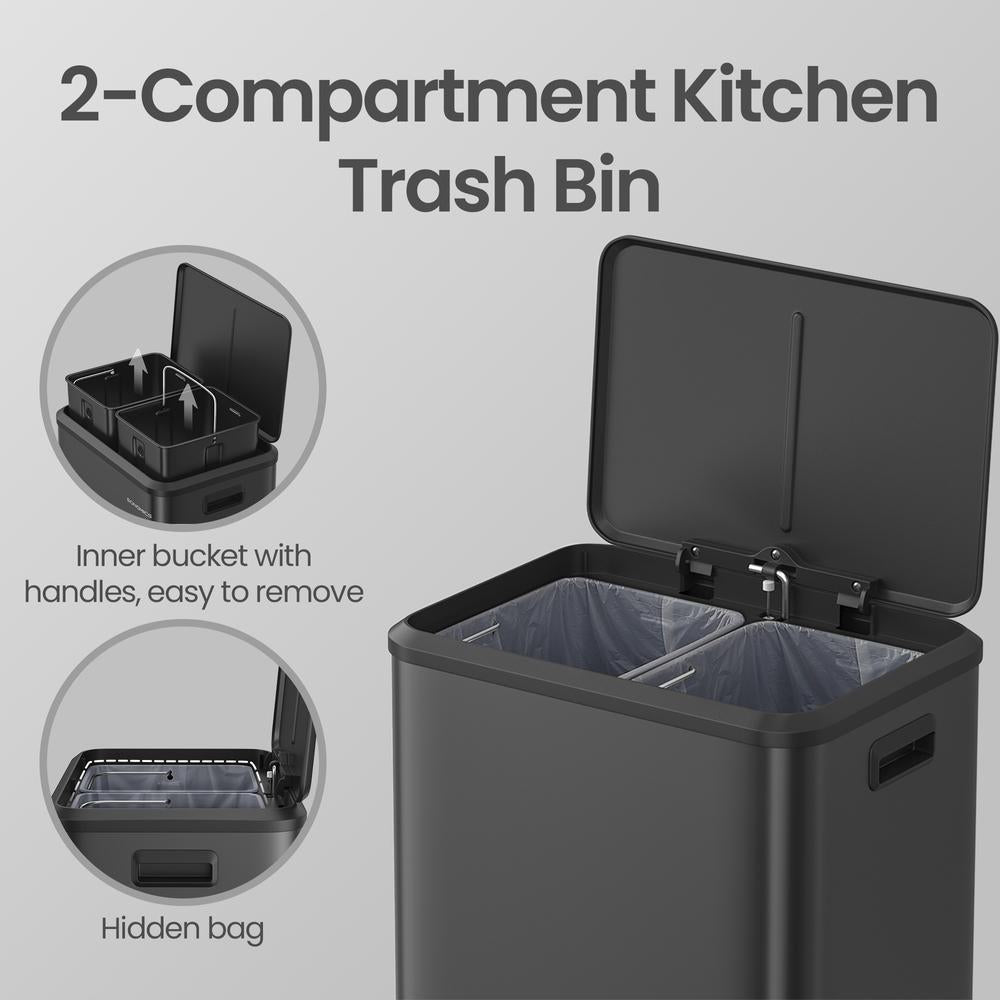 Double Bin for Recycling and Waste Ink Black - image 5