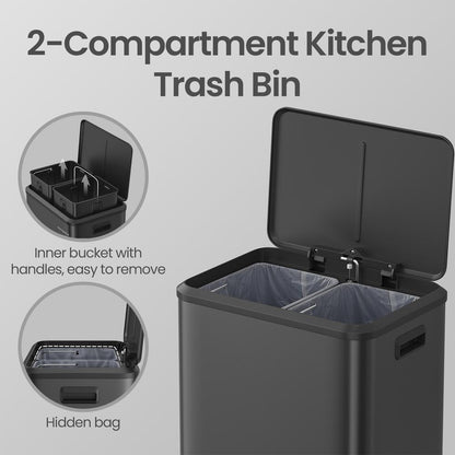 Double Bin for Recycling and Waste Ink Black - image 5
