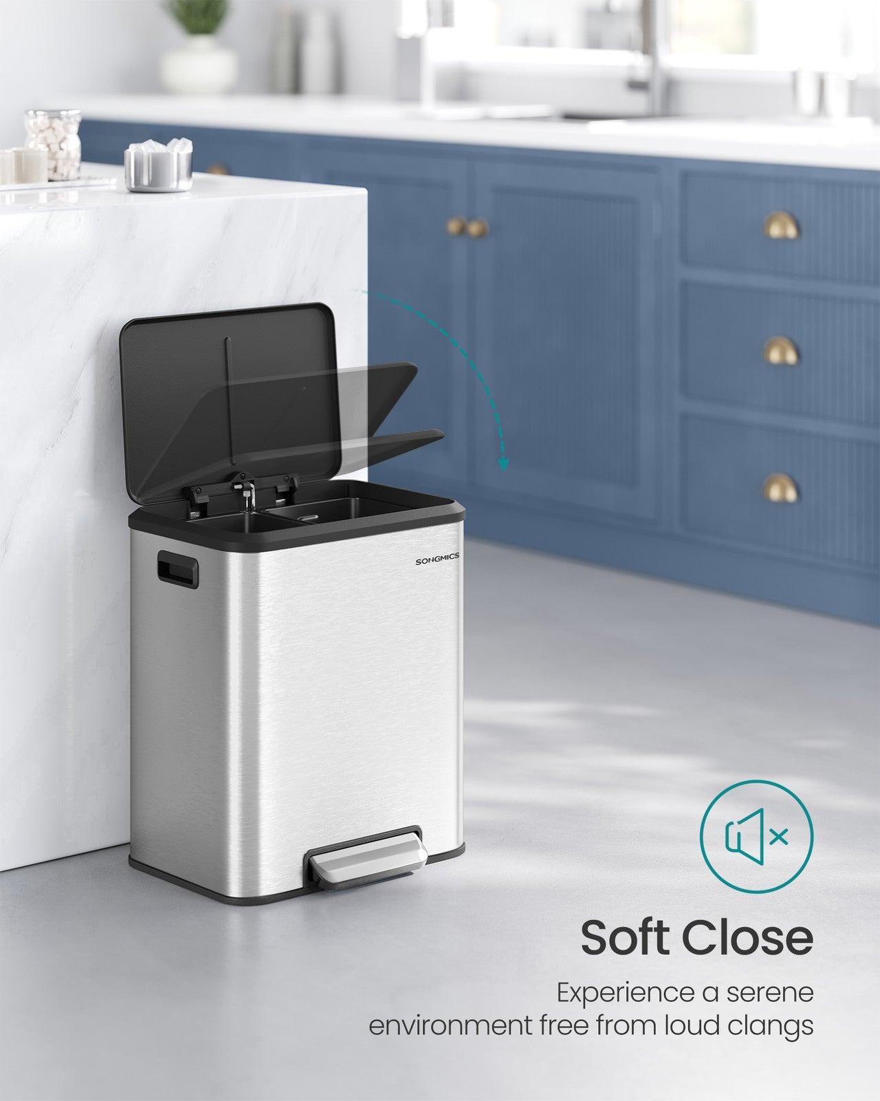 Double Bin for Recycling and Waste Ink Black - image 11