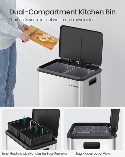 Double Bin for Recycling and Waste Ink Black - image 12