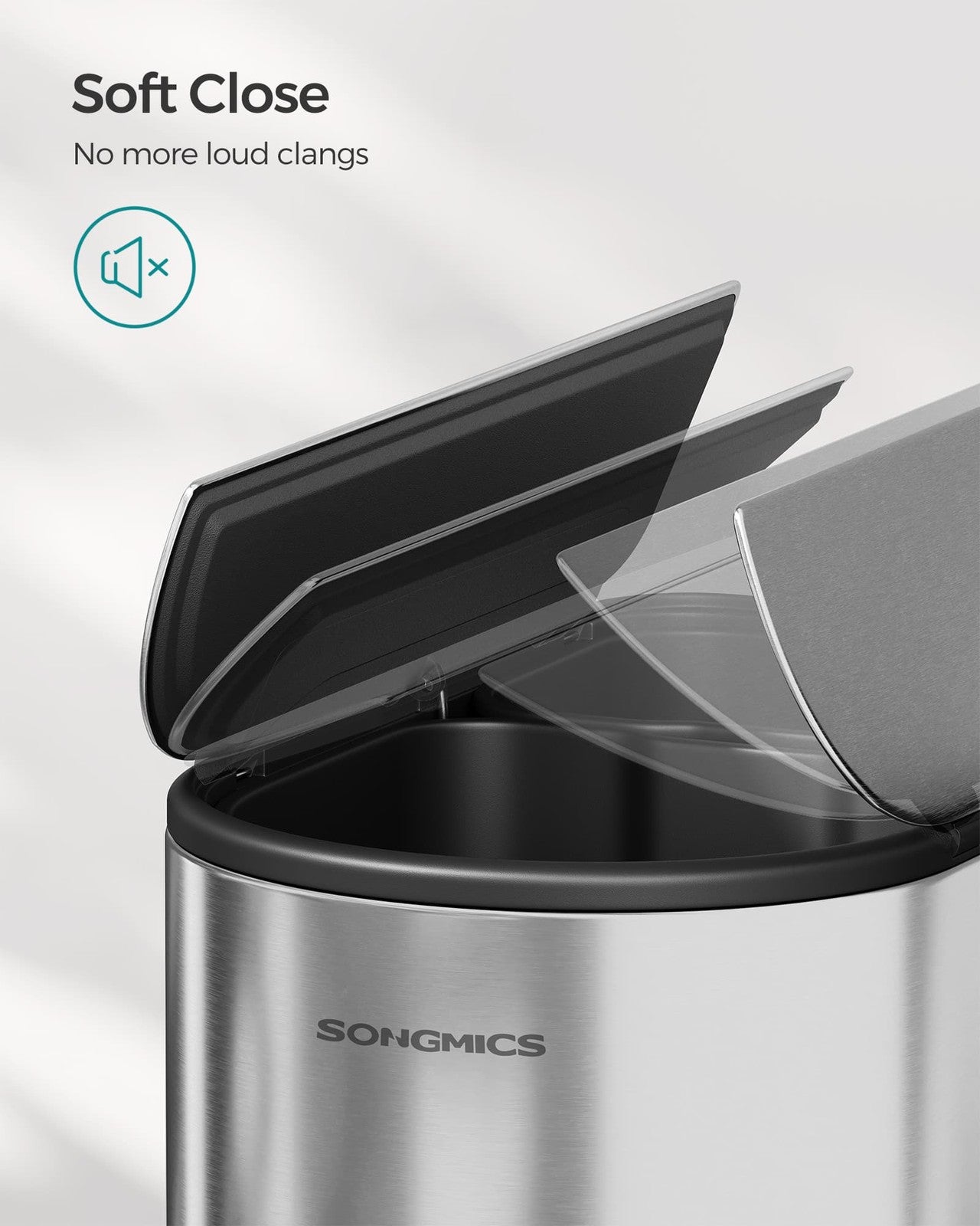30L and 20L Double Kitchen Bin Metallic Silver - image 7