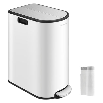 30L and 20L Double Kitchen Bin Ink Black and Metallic Silver - image 12