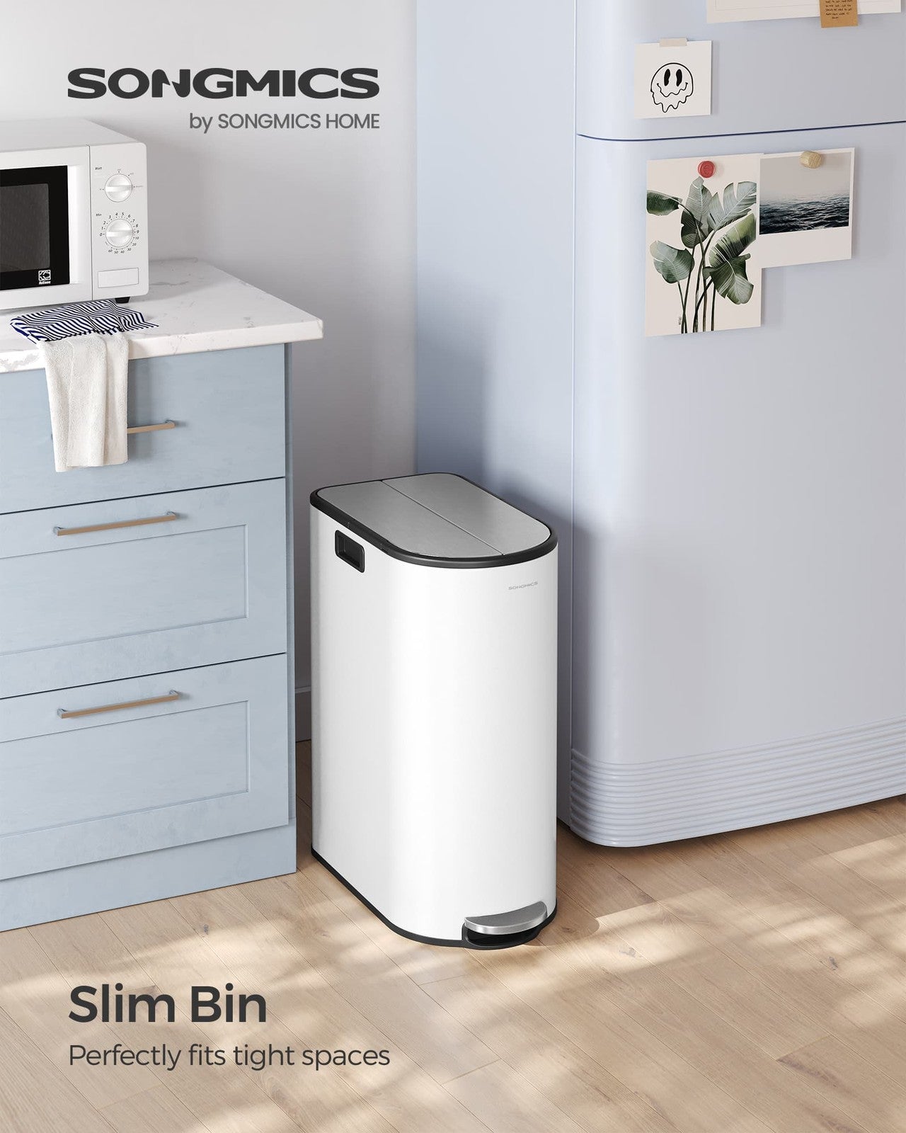 30L and 20L Double Kitchen Bin Ink Black and Metallic Silver - image 13