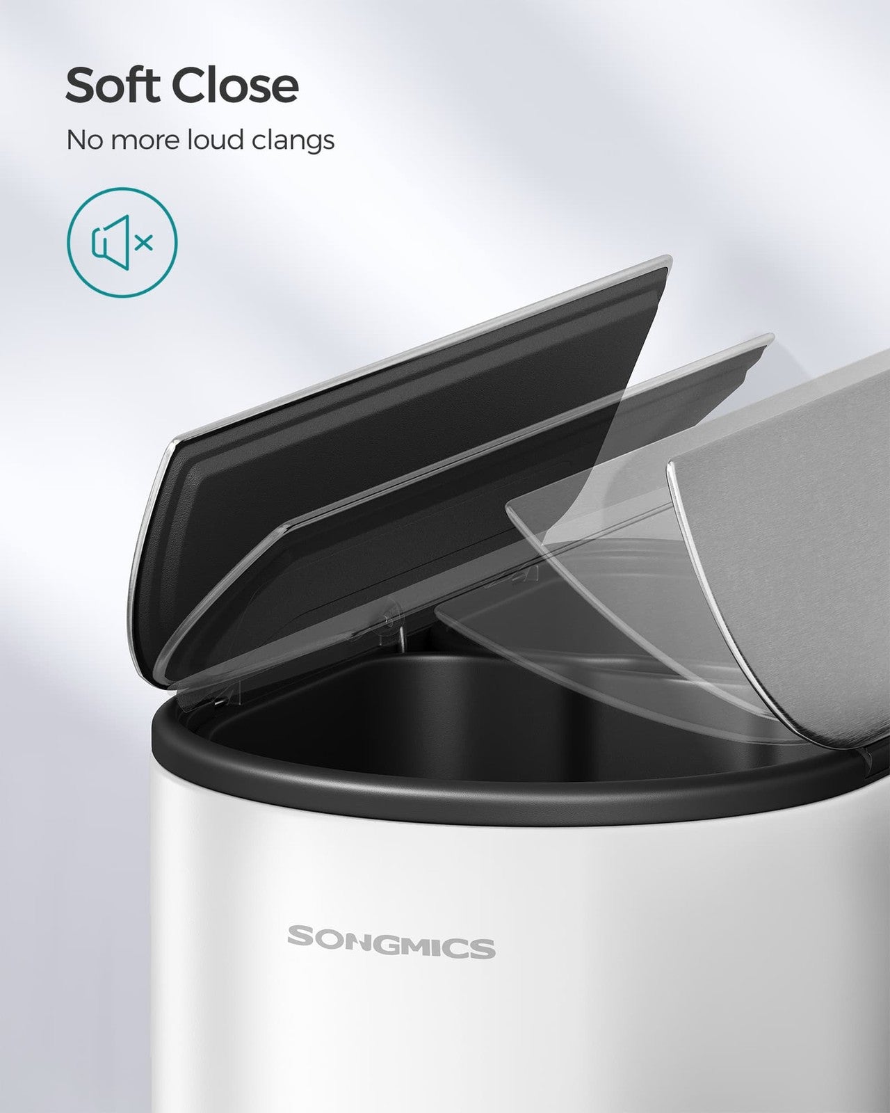 30L and 20L Double Kitchen Bin Ink Black and Metallic Silver - image 16