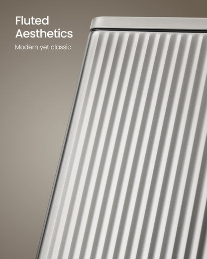 Waste Bin with Pedal, Soft-Close Lid and Removable Inner Bucket Metallic Silver - image 3