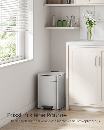 20 L Steel Kitchen Pedal Bin with Inner Bucket Sand Beige - image 17