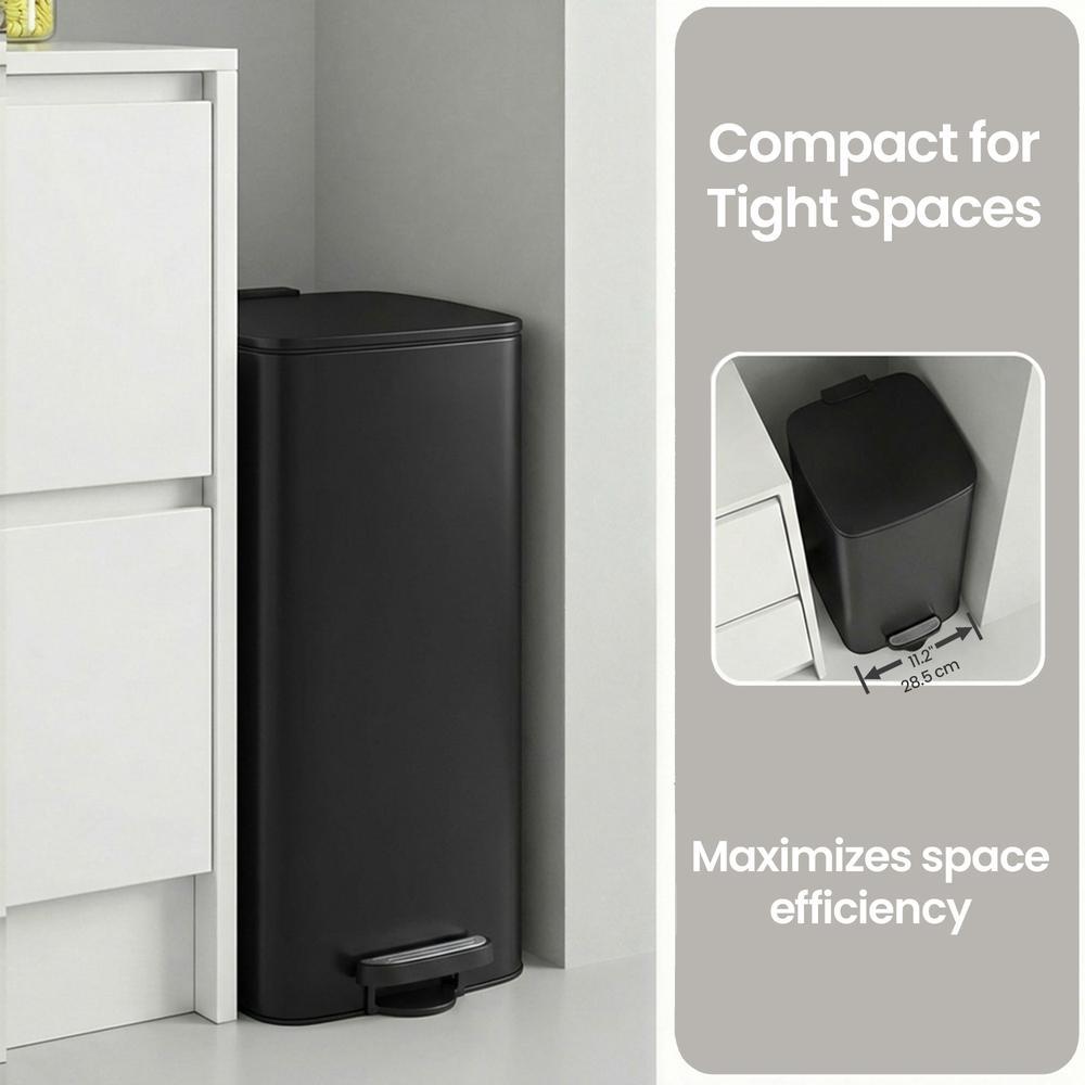 20 L Steel Kitchen Pedal Bin with Inner Bucket Sand Beige - image 26