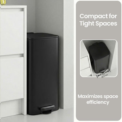 20 L Steel Kitchen Pedal Bin with Inner Bucket Sand Beige - image 26