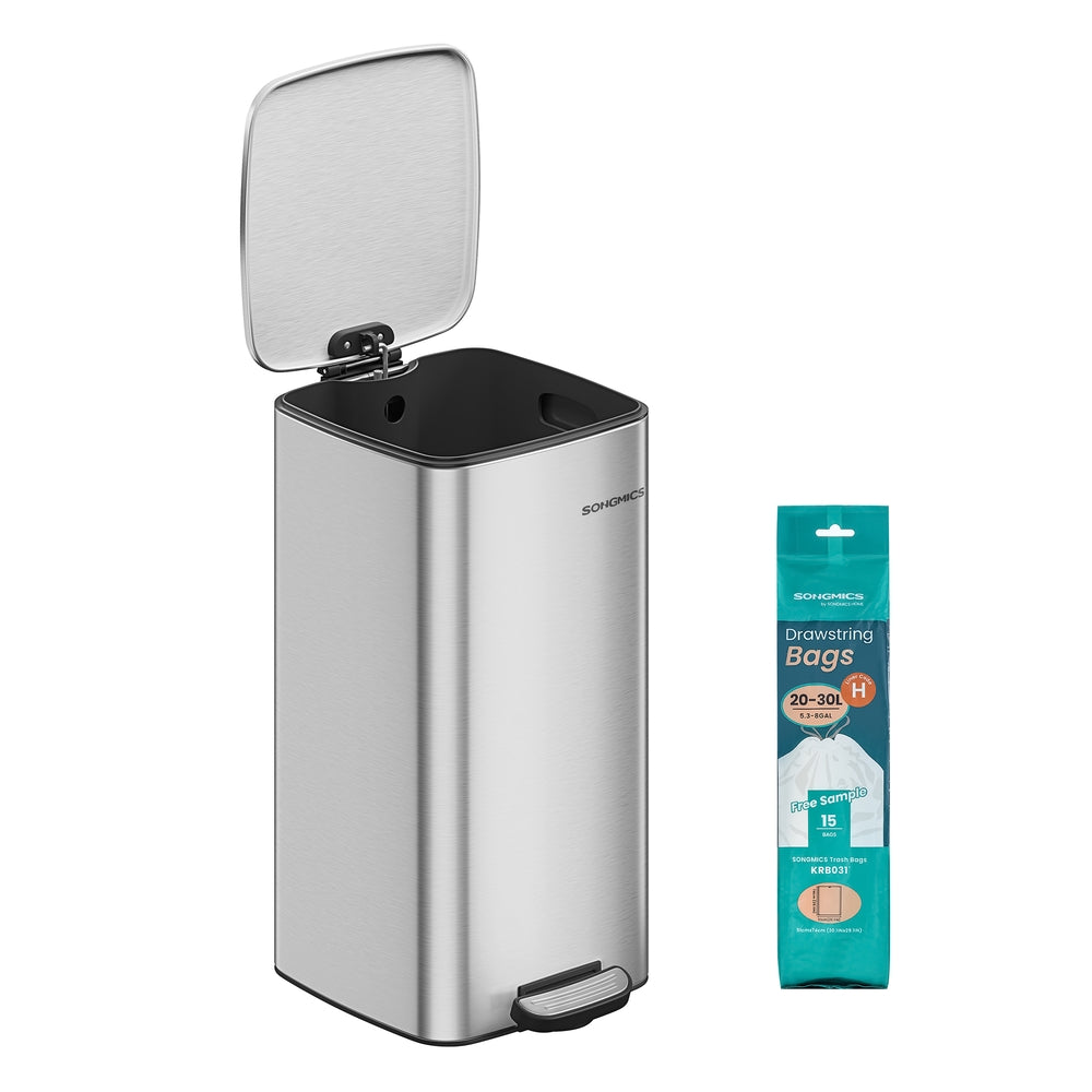20 L Steel Kitchen Pedal Bin with Inner Bucket Sand Beige - image 31