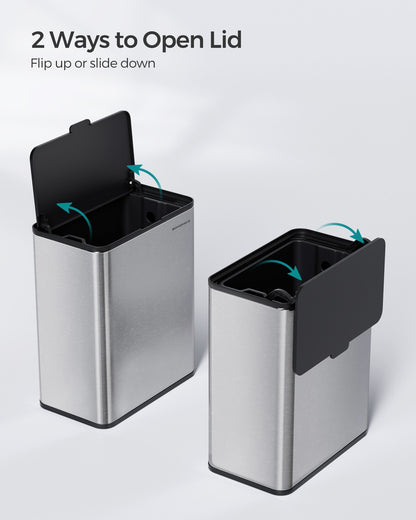 8L Hanging Kitchen Steel Bin with Lid - image 5