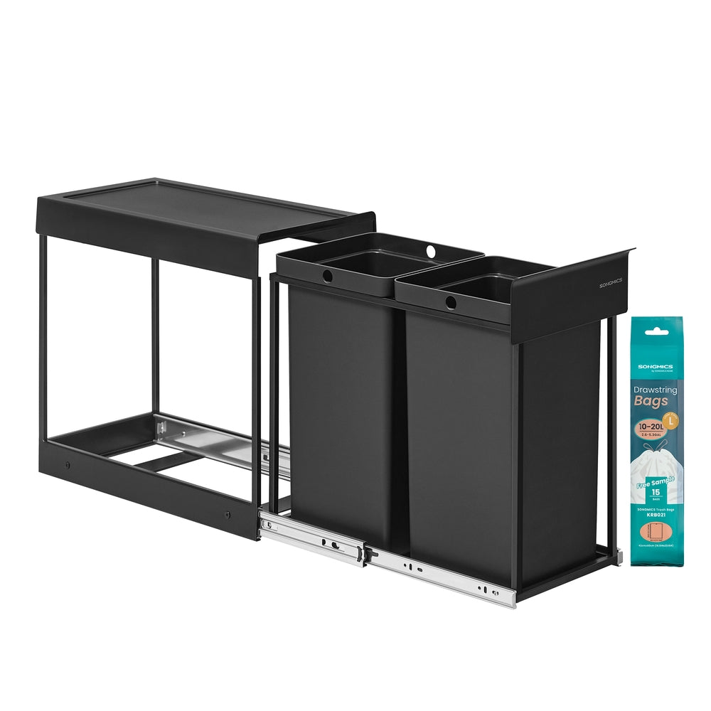 Pull out kitchen bin with double compartments - image 1