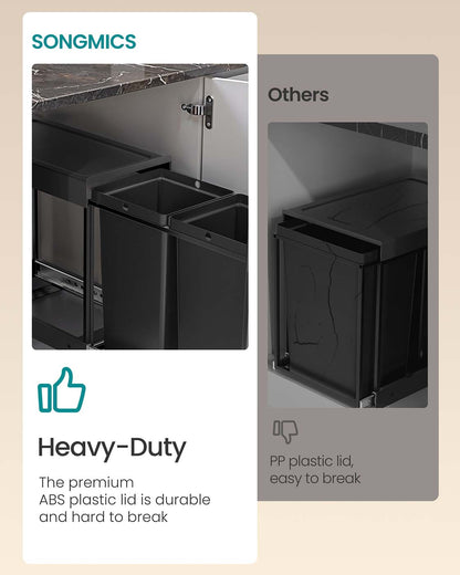 Pull out kitchen bin with double compartments - image 6
