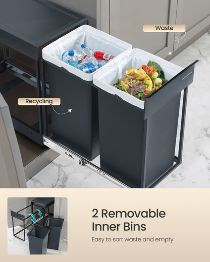 Pull out kitchen bin with double compartments - image 24