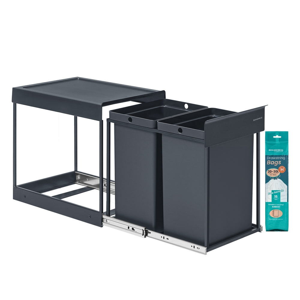 Pull out kitchen bin with double compartments - image 13