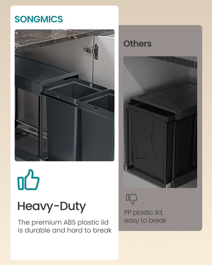 Pull out kitchen bin with double compartments - image 19