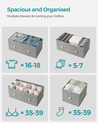 Fabric Chest of Drawers with Adjustable Feet - image 5