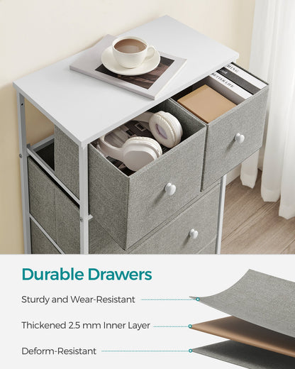 Fabric Chest of Drawers with Adjustable Feet - image 7