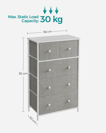 Fabric Chest of Drawers with Adjustable Feet - image 8