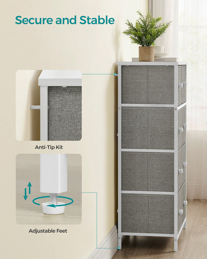 Fabric Chest of Drawers with Adjustable Feet - image 10