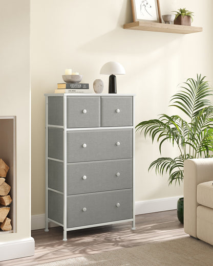 Fabric Chest of Drawers with Adjustable Feet - image 12