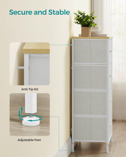 Fabric Chest of Drawers with Adjustable Feet - image 24