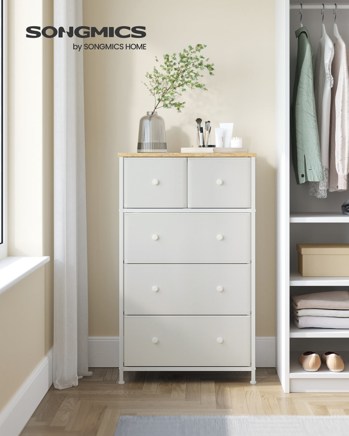 Fabric Chest of Drawers with Adjustable Feet - image 26