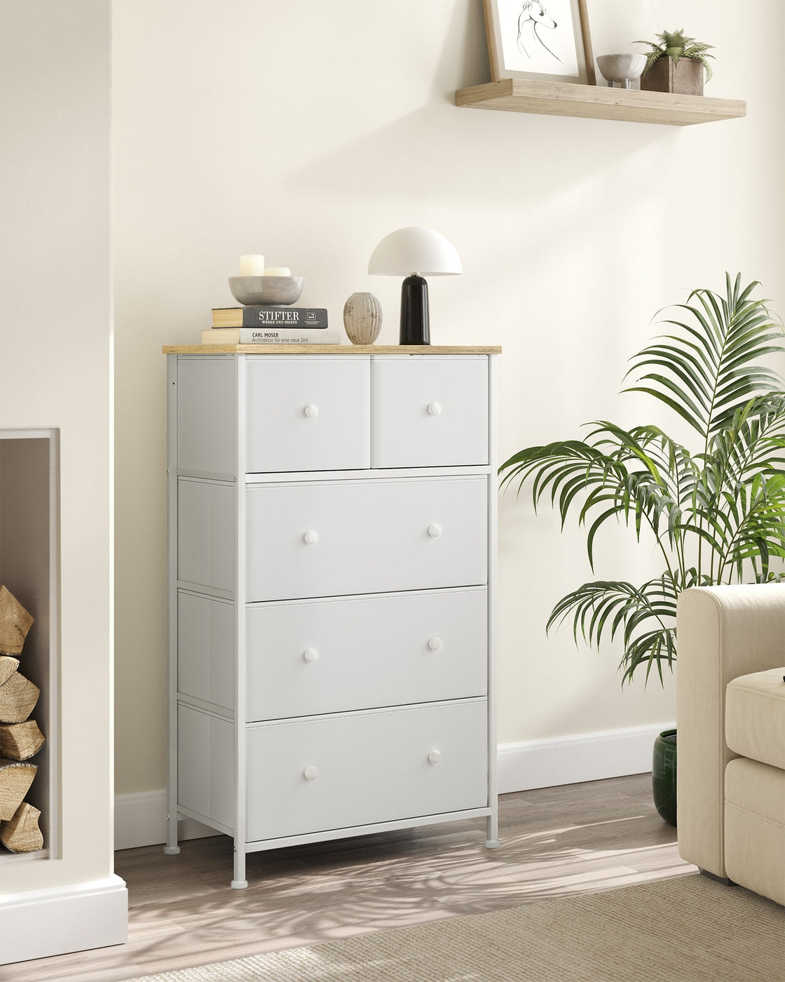 Fabric Chest of Drawers with Adjustable Feet - image 27