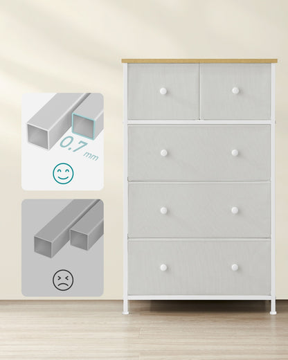 Fabric Chest of Drawers with Adjustable Feet - image 29