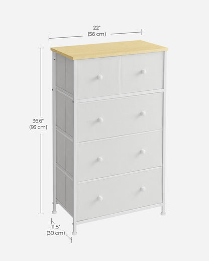 Fabric Chest of Drawers with Adjustable Feet - image 31