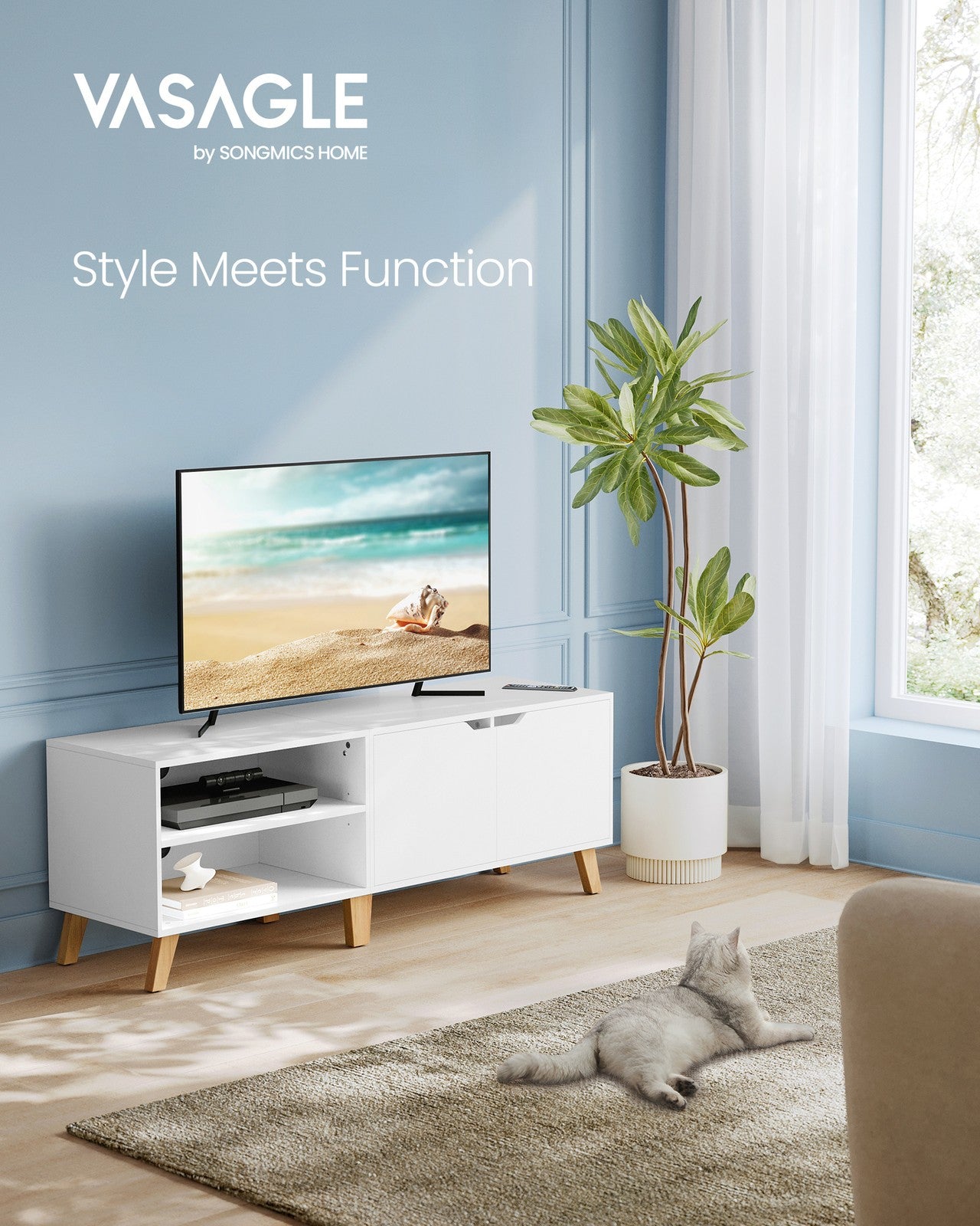 TV Stand for 65 Inch TVs Rustic Brown - image 2