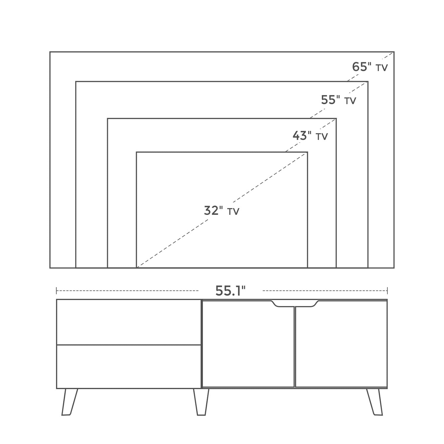 TV Cabinet with 2 Doors - image 4